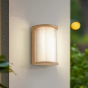 Lindby LED zunanja stenska svetilka Calvik, bež, rebrasta, IP44 - Sodobni - Kovina