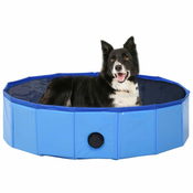 shumee Zložljiv bazen za pse moder 80x20 cm PVC