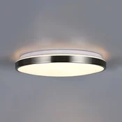 Trio Lighting LED-stropna svetilka Fena, mat nikljev, O 38 cm, kovina, IP44 - Kopalnica - Sodobni - mat nikljev, bel