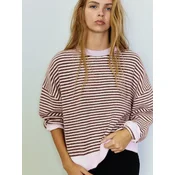 Pull&Bear Pulover PACIFIC RAYA FINA kremna/rjava