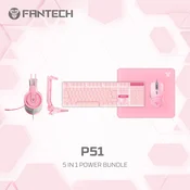 Fantech Combo set Gaming P51 Power 5u1 Sakura, Roze