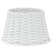Vidaxl Senčilo za svetilko belo O38x23 cm pleteno