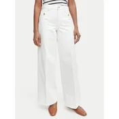 Tommy Hilfiger Jeans hlače 70s WW0WW48576 Bela Wide Leg