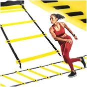 shumee Gimnastična lestev za vadbo, zložljiva športna lestev 6 m