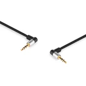 shumee AUX kabel 2x jack 3.5 stereo kotni vtič tanek vitalco 1,0 m