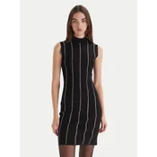 HUGO Pletena obleka Sbonny 50548258 Črna Slim Fit