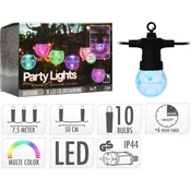 ProGarden Svetlobna veriga z LED-žarnicami PARTY, 10 kosov, 7,5 m