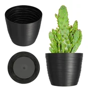 KADAX Cvetlični lonec plastika črn okrogel 11 cm