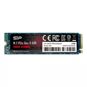 Silicon Power 1TB M.2 NVMe A80 (SP001TBP34A80M28) SSD disk PCIe Gen3 x4