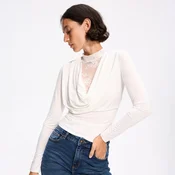 Reserved - Bluza s cipkastim umetkom