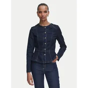 Rinascimento Jeans jakna CFC0129939003 Mornarsko modra Slim Fit