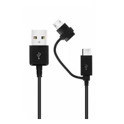 SAMSUNG podatkovni kabel 2-u-1 USB - microUSB/Type-C, 150 cm, CRN EP-DG950DBE