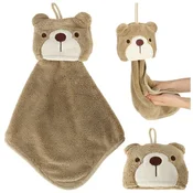 WOWO Teddy Bear Otroška brisača za otroško sobo - Teddy Bear Childrens Towel 42x25cm for Nursery - Brown