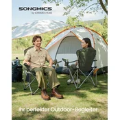 Songmics Kamp stol 61x93x108 cm zelene barve