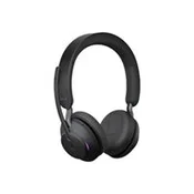 JABRA Evolve2 65 MS Stereo Headset on-ear Bluetooth wireless USB-A noise isolating black with charging stand Certified for MS Te