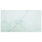 Stolna ploca bijela 120x65 cm 8 mm staklena s mramornim uzorkom