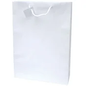 PIGO Vrečka darilna 330x457x102 platificirana mat - bela