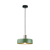 Luster na sajli HAKI 1xE27/60W/230V zelena/crna/sjajni hrom