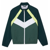 Djecacki sportski pulover Lacoste Recycled Fiber Colourblock Zipped Jacket - green/flashy yellow/white/dark green