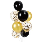 Komplet balonov Happy Birthday modra srebrna 102 kos