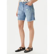 Just Cavalli Jeans kratke hlače 80PAD5S5 CDWCD Mornarsko modra Loose Fit