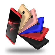 360 360 3v1 ovitek za Xiaomi Redmi 5 Plus črne in rdeče barve