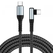 slomart Kabel USB-C 100W, 90 stopinj