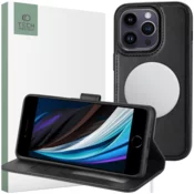 TECH-PROTECT Wallet MagSafe Na stranu procvat case iPhone 15 Pro crno