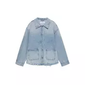 Pull&Bear Prehodna jakna moder denim