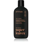 Attitude Super Leaves Mens Shampoo and Conditioner 2-in-1 šampon in balzam 2 v1 za moške Patchouli & Bourbon 415 ml