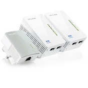 AV500 2-port Powerline WiFi Extender 3-pack KIT, including 2 TL-WPA4220 and 1 TL-PA4010, 500Mbps Powerline datarate, 300Mbps wireleses N,Plug and Play, 2 fast ethernet ports, WiFi Clone, Support Multiple IPTV Streams