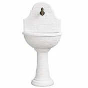 Casa Padrino Art Nouveau Wall Fountain White/Antique Brass H. 122 cm - Garden Accessories