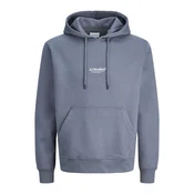 JACK & JONES Majica JJESOHO bazaltno siva/bela