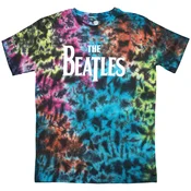 The Beatles Drop T Logo (Wash Collection) Dip-Dye on Grey XL Majica