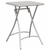 Vidaxl Bistro miza Bež 55 x 55 x 72,5 cm Praškasto lakirano jeklo