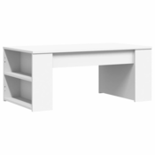 Stolic za kavu bijeli 102 x 55 x 42 cm od konstruiranog drva