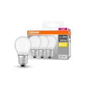 OSRAM LED kapljice E27 P40 4W 2.700K 470lm mat 3 enote - bela