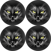 Bertoni Home Unisexs 4 Round Table Pads Set Nero