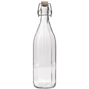 Gastro steklenica za alkohol 1,0 l z ločnim zamaškom, 10-robna (6 kos)