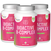Essentials Bioaktivni B-kompleks, visok odmerek - vegansko, 300 kapsul