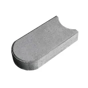 Vrtni robnik siv 22 cm x 12 cm x 4,5 cm