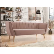 Kavč Glenview 103 (Kronos 27) Roza, 182x74x75cm, Blago, Noge: Les