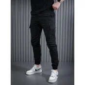 Denistar Muške pantalone 100/2225, Kargo, Crne