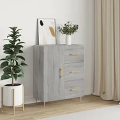 Vidaxl vidaXL Omarica, siv hrast sonoma, 69,5 x 34 x 90 cm, material na osnovi lesa