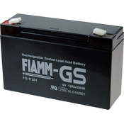 Fiamm Fiamm PB-6-12 FG11201 svinčeni akumulator 6 V 12 Ah svinčevo-koprenast (Š x V x G) 151 x 99 x 50 mm ploščati vtič 4\,8 mm brez vzdrževanja\, nizko samopraznjenje\, vds certifikacija, (20438663)