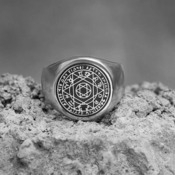 Prstan Hexagram 12 Zodiac Sign - 10988-SI-BXG
