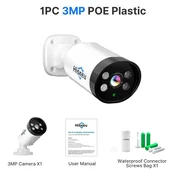 KJB PoE IP kamera 3 MP z objektivom 3,6 mm in dvosmernim zvokom
