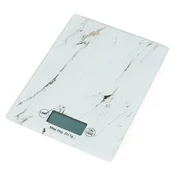 Elektronska kuhinjska tehtnica 5 kg, marmorno bela