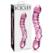 Santelice br. 55 - dvostruki, G-tocka stakleni dildo (roza)