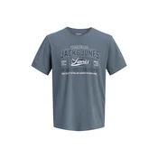 JACK & JONES Majica bazaltno siva/temno siva/bela